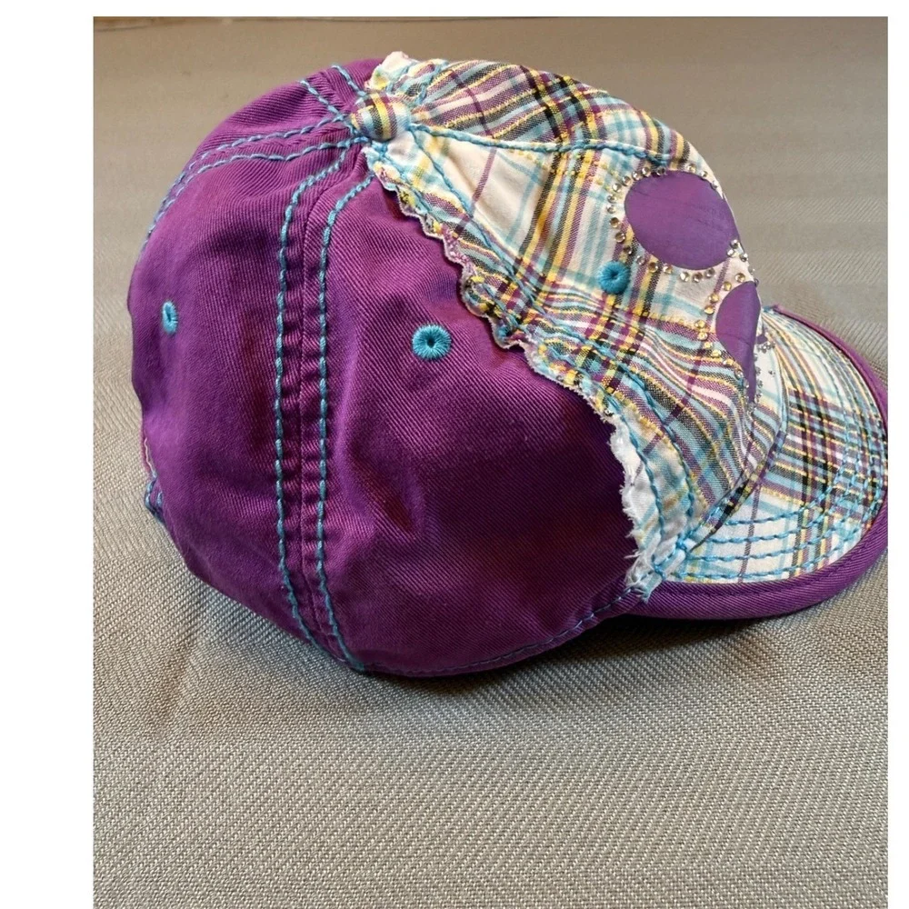 Disney Purple Plaid Mickey Mouse Baseball Cap